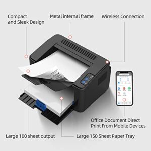 Pantum P2502W Wireless Laser Printer Home Office Use, Black and White Printer with Mobile Printing (V8V77B)