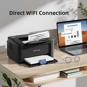 Pantum P2502W Wireless Laser Printer Home Office Use, Black and White Printer with Mobile Printing (V8V77B)