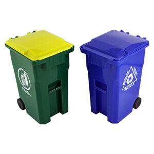 thornton's office supplies mini curbside trash and recycle can set pencil cup holder
