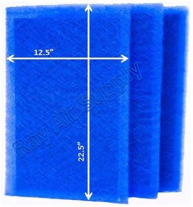 rayair supply 14x25 air ranger replacement filter pads 14x25 (3 pack)