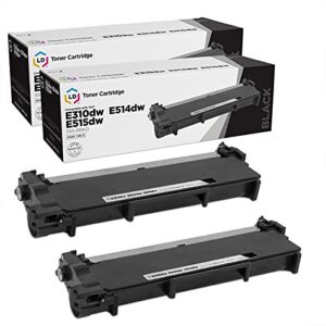 ld products compatible dell 593-bbkd p7rmx high yield toner cartridge replacements for use in dell laser: e310dw, e514dw | multi-function: e515dn, e515dw (black, 2-pack)