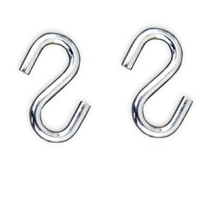 wallniture premium quality heavy-duty small s shaped utility hooks chrome finish 3.5 inches pack of 2