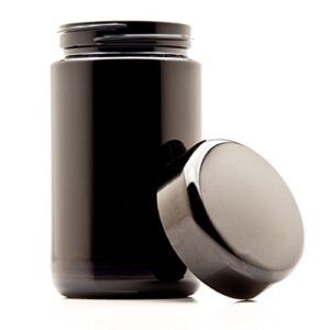 Infinity Jars 150 ml (5.07 fl oz) 3-Pack Tall Black Ultraviolet Refillable Empty Glass Screw Top Jar