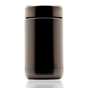 Infinity Jars 150 ml (5.07 fl oz) 3-Pack Tall Black Ultraviolet Refillable Empty Glass Screw Top Jar