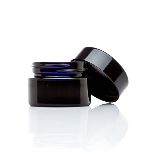 Infinity Jars 15 Ml (.5 fl oz) Pocket Size Black Ultraviolet Glass Screwtop Jar 2-Pack