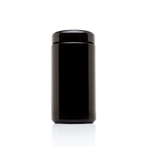infinity jars 400 ml (13.53 fl oz) black ultraviolet refillable empty glass screw top jar