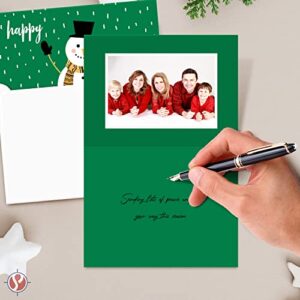 2024 Holiday Christmas Greeting Cards Set - 25 Red and 25 Green Blank Stationary Cards with 50 White Envelopes - 5" x 7" Cards, A7 Envelopes - Great for Greetings, Invitations, Thank You Cards, etc.