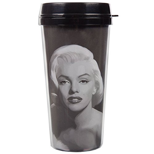 Marilyn Monroe - Black And White Painting Travel Mug