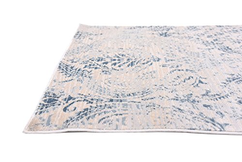 Unique Loom Paris Collection Pastel Tones Traditional Distressed Blue Runner Rug (2' 7 x 10' 0)