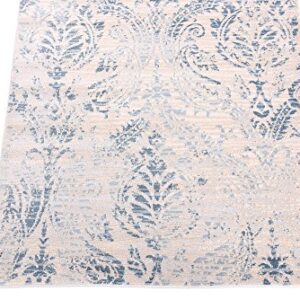 Unique Loom Paris Collection Pastel Tones Traditional Distressed Blue Runner Rug (2' 7 x 10' 0)