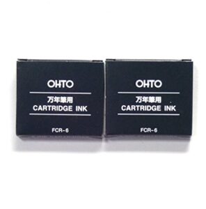 ohto fountain pen refill cartridge fcr-6 (blue black) 6 cartridges × 2 packs, total 12 cartridges (japan import) [komainu-dou original package]