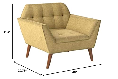 INK+IVY Lounge Yellow Multi, Modern Mid-Century Style Living Room Sofa Furniture