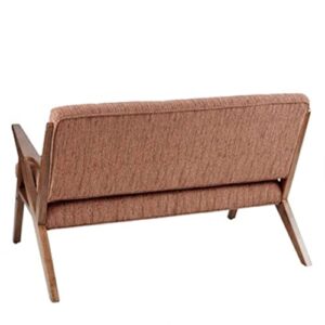 INK+IVY Rocket Accent Loveseat - Solid Wood, All Foam Two Deep Seat Settee Mid-Century Short Sofa - Retro Accent Loveseat For Living Room