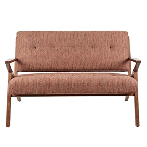 INK+IVY Rocket Accent Loveseat - Solid Wood, All Foam Two Deep Seat Settee Mid-Century Short Sofa - Retro Accent Loveseat For Living Room