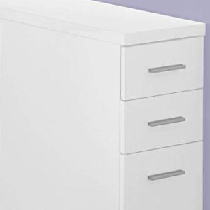 Monarch Specialties Computer L-Shaped-Left or Right Set Up-Contemporary Style Corner Desk with Open Shelves and Drawers, 48" L, White