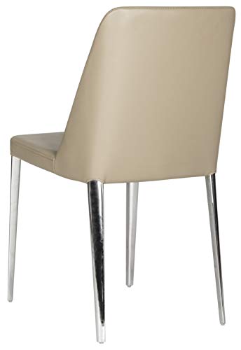 Safavieh Home Collection Mid-Century Modern Baltic Taupe Side Chair (Set of 2)