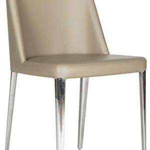 Safavieh Home Collection Mid-Century Modern Baltic Taupe Side Chair (Set of 2)