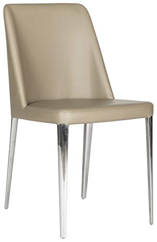 Safavieh Home Collection Mid-Century Modern Baltic Taupe Side Chair (Set of 2)