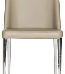 Safavieh Home Collection Mid-Century Modern Baltic Taupe Side Chair (Set of 2)