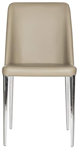 Safavieh Home Collection Mid-Century Modern Baltic Taupe Side Chair (Set of 2)