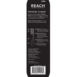 REACH Crystal Clean Firm Adult Toothbrush, 1 ea - Colors May Vary (Pack of 6)