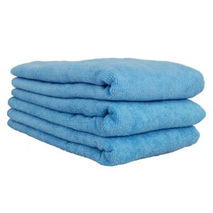 Chemical Guys MIC36303 Workhorse XL Blue Professional Grade Microfiber Towel, Windows (Safe for Car Wash, Home Cleaning & Pet Drying Cloths) 24" x 16", Pack of 3