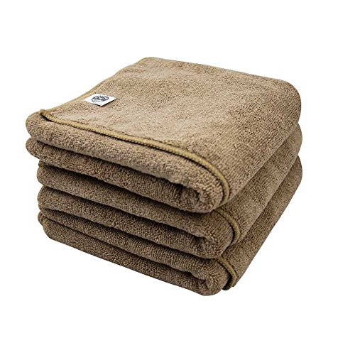 Chemical Guys MIC36203 Workhorse XL Tan Professional Grade Microfiber Towel, Leather & Vinyl (Safe for Car Wash, Home Cleaning & Pet Drying Cloths) 24" x 16", Pack of 3