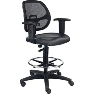 global industrial mesh back/vinyl seat drafting stool