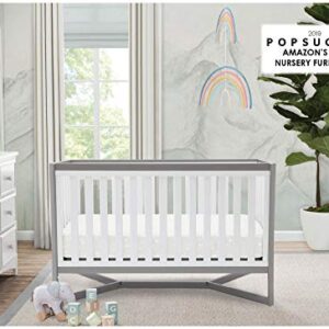 Delta Children Tribeca 4-in-1 Convertible Crib, White/Grey