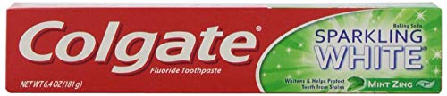 Colgate Sparkling White Baking Soda Anticavity Fluoride Toothpaste, Mint Zing 6 oz