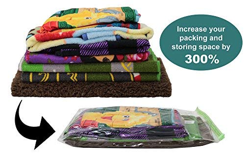 Acrodo Compression Bags for Travel, Packing Organizers Space Saver Packing Bags, No Vacuum 10-pack of 5 Large & 5 Jumbo Clothes Compression Bag, Suitcase Storage & Travel Storage Bags for Clothes