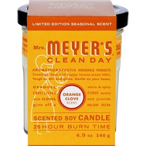 mrs. meyer's clean day soy candle - orange clove - 4.9 oz