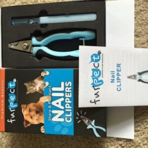 PREMIUM Pet Nail Clippers For Cats and Dogs by Furpect Best Dog Toenail Trimmer - Free Nail File For Professional Trimming and Filing for Your Dog or Cat Clear Instructions and FREE eBook