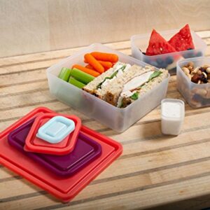 Bentology Bento Box Portion Control Lunch Box - Meal Prep Container Kit with Weight Loss Plan Booklet