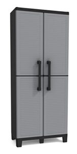 keter space winner resin garage storage cabinet with doors and shelves - perfect for garage and basement organization