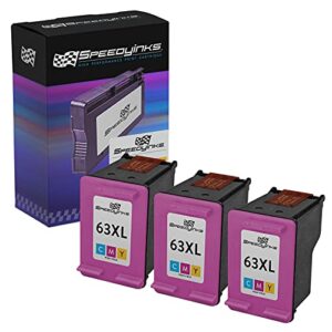 speedy inks remanufactured ink cartridge replacement for hp 63xl f6u63an high yield (color, 3-pack)