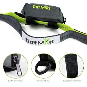 Tuff Mutt Dog Poop Bag Holder for Leash, Accessory For All Leashes, Lightweight Doggie Poop Bag Dispenser Allows For Easy Access To Pet Waste Bags, Includes Earth Rated Doggy Bags for Poop Holders