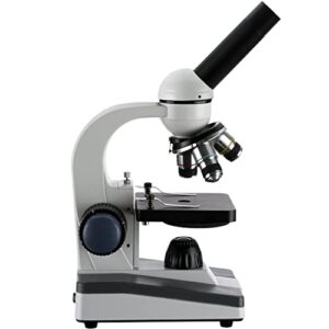 AmScope - 40X-1000X Cordless Student Compound Microscope + Slide Preparation Kit + World of The Microscope Book - M150C-SP14-CLS-50P100S-WM