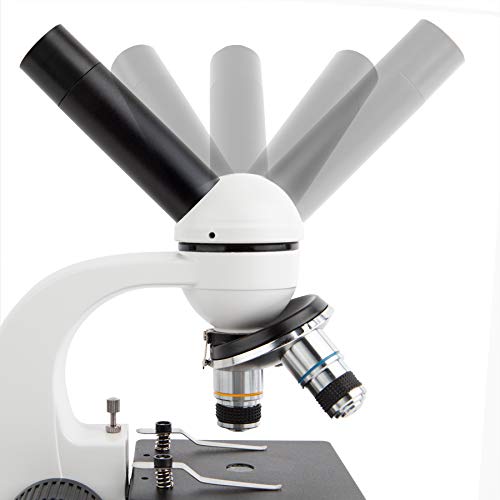 AmScope - 40X-1000X Biology Science Metal Glass Student Microscope with USB Digital Camera + Slide Preparation Kit - M158C-SP14-E