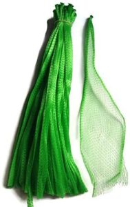 100pcs 15" green reusable nylon mesh net produce grocery toys fruits vegetables storage poly bags
