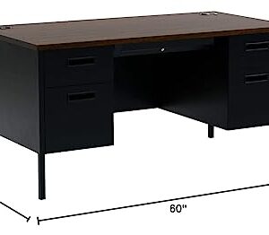 HON The Company Desk, 60" W x 30" D x 29 1/2" H, Brown
