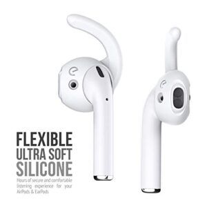 KeyBudz EarBuddyz 2.0 Ear Hooks and Covers Accessories Compatible with Apple AirPods or EarPods Headphones/Earphones/ Earbuds (3 Pairs) (Clear)