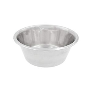 fuzzy puppy pet products standard feeding bowl for every pet size, fits into raised feeders, metallic silver, stainless steel, 1 quart (stfd-1q)