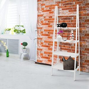 Casual Home 5-Shelf Ladder Bookcase, White