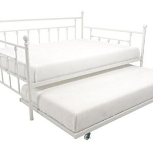 DHP Manila Metal Full Size Daybed and Twin Size Trundle (White)