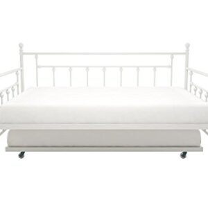 DHP Manila Metal Full Size Daybed and Twin Size Trundle (White)