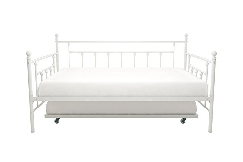 DHP Manila Metal Full Size Daybed and Twin Size Trundle (White)