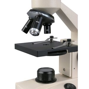 AmScope M100C-LED-SP14-E 40X-1000X Student Biological Field Microscope with LED Lighting + Camera + Slide Preparation Kit