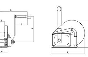 1200 lb WLL Tyler Tool Stainless Steel Hand Winch, Brake Winch Boat 4wd Trailer