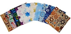 jewish judaica fabric charm pack - 5" squares